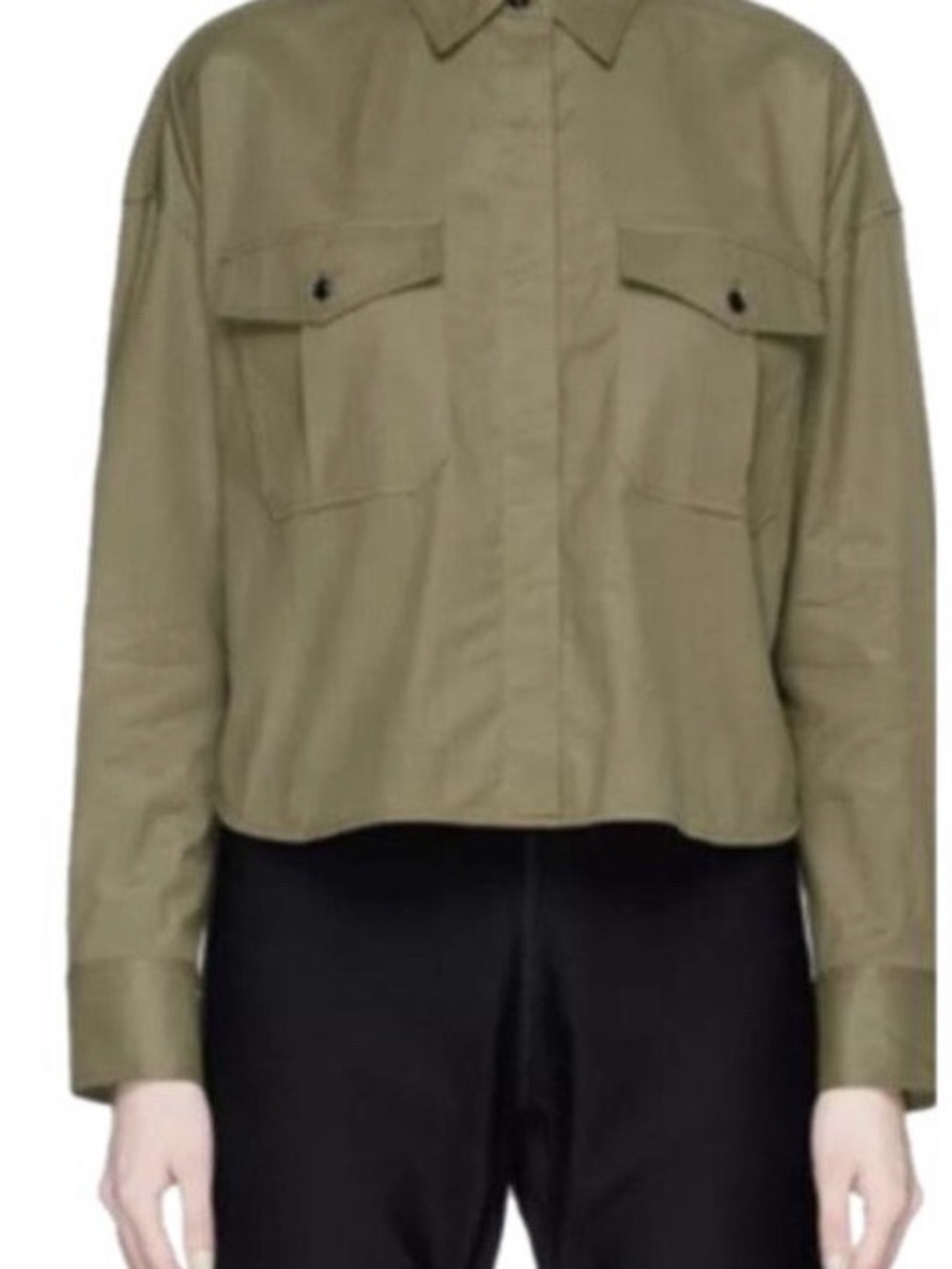 rag & bone Cropped Olive Utility Jacket